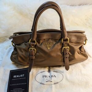 Prada Vintage Nylon Tessuto Satchel Shoulder Bag 100% auth with Dustbag